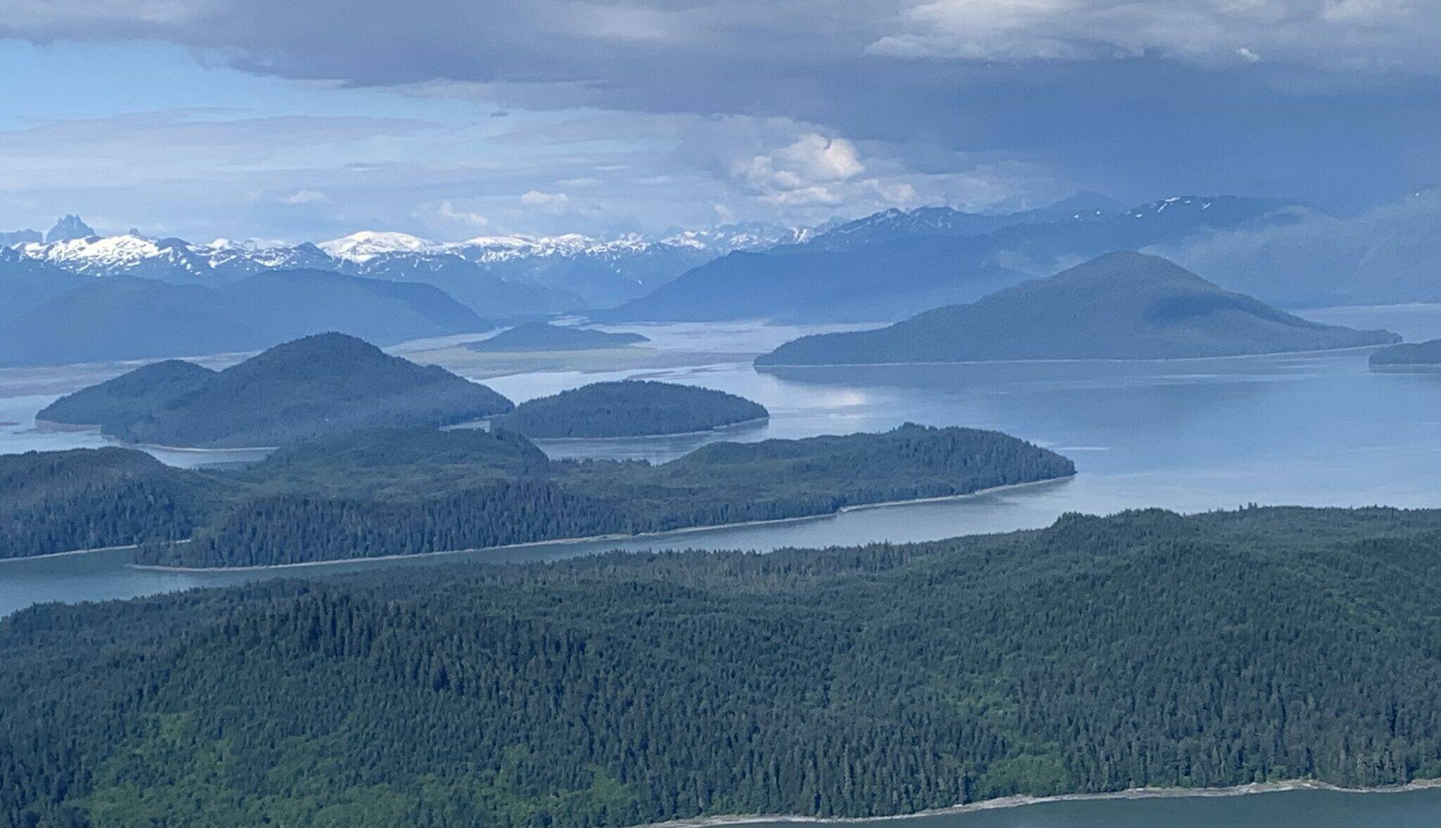 The Stikine River Flats area in the Tongass National Forest is viewed from a helicopter on July 19, 2021. The Stikine River flows from British Columbia to Southeast Alaska. It is one of the major transboundary rivers impacted by mines in British Columbia. (Photo by Alicia Stearns/U.S. Forest Service)