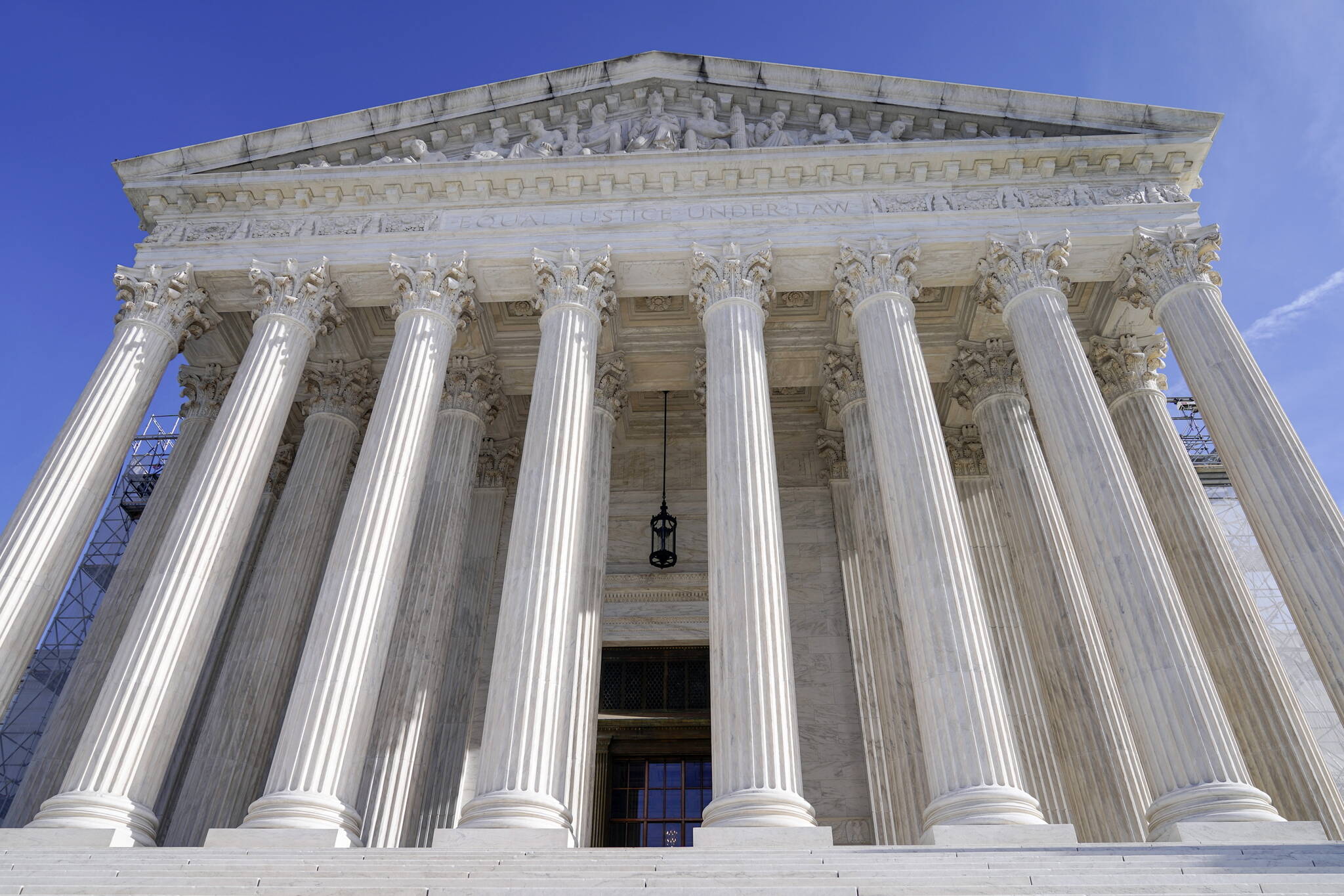 The U.S Supreme Court is photographed on Wednesday, Jan. 3, in Washington. (AP Photo/Mariam Zuhaib)