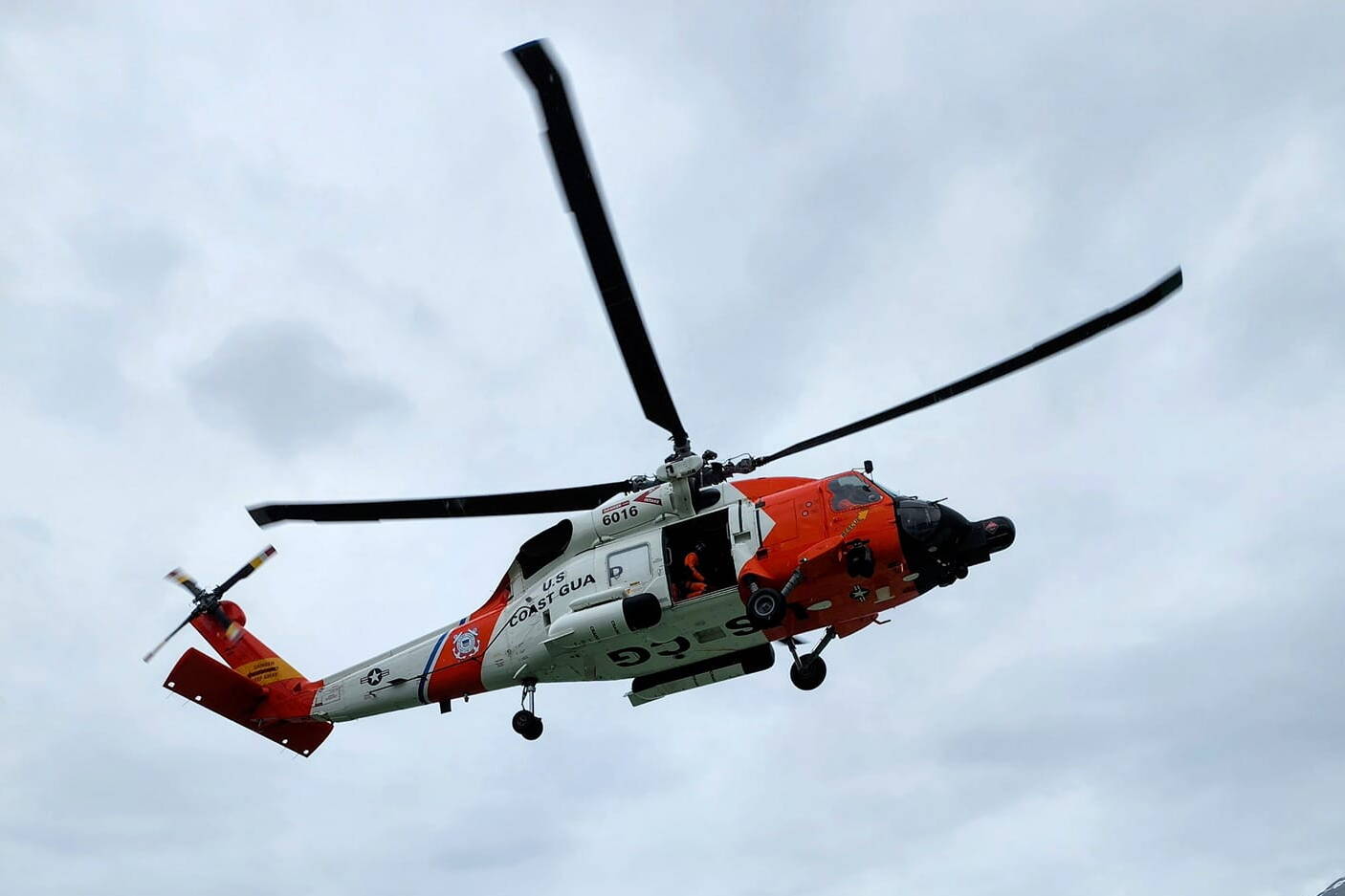 A U.S. Coast Guard helicopter on duty in Southeast Alaska. (Photo by the U.S. Coast Guard)