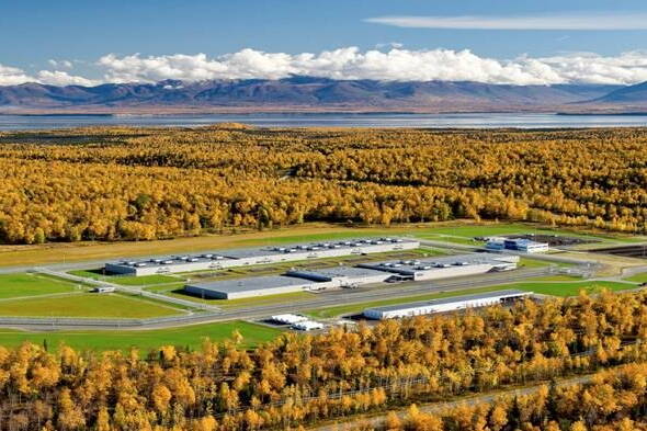 Goose Creek Correctional Center is seen in fall. (Photo courtesy of Alaska Department of Corrections)