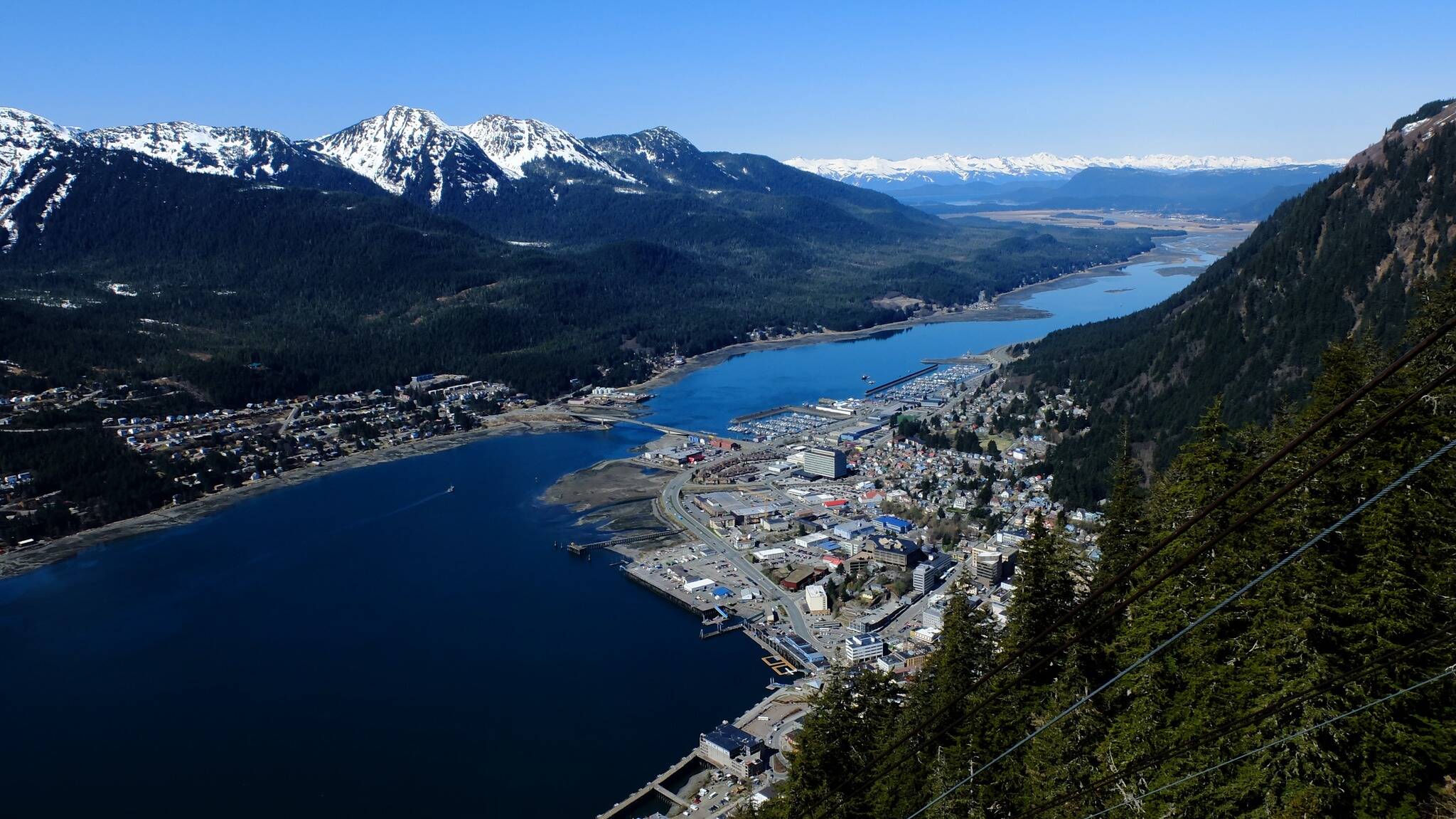 A view of Gastineau Channel, where a second crossing between Juneau and Douglas north of the current bridge is in the evaluation stage. (City and Borough of Juneau photo)