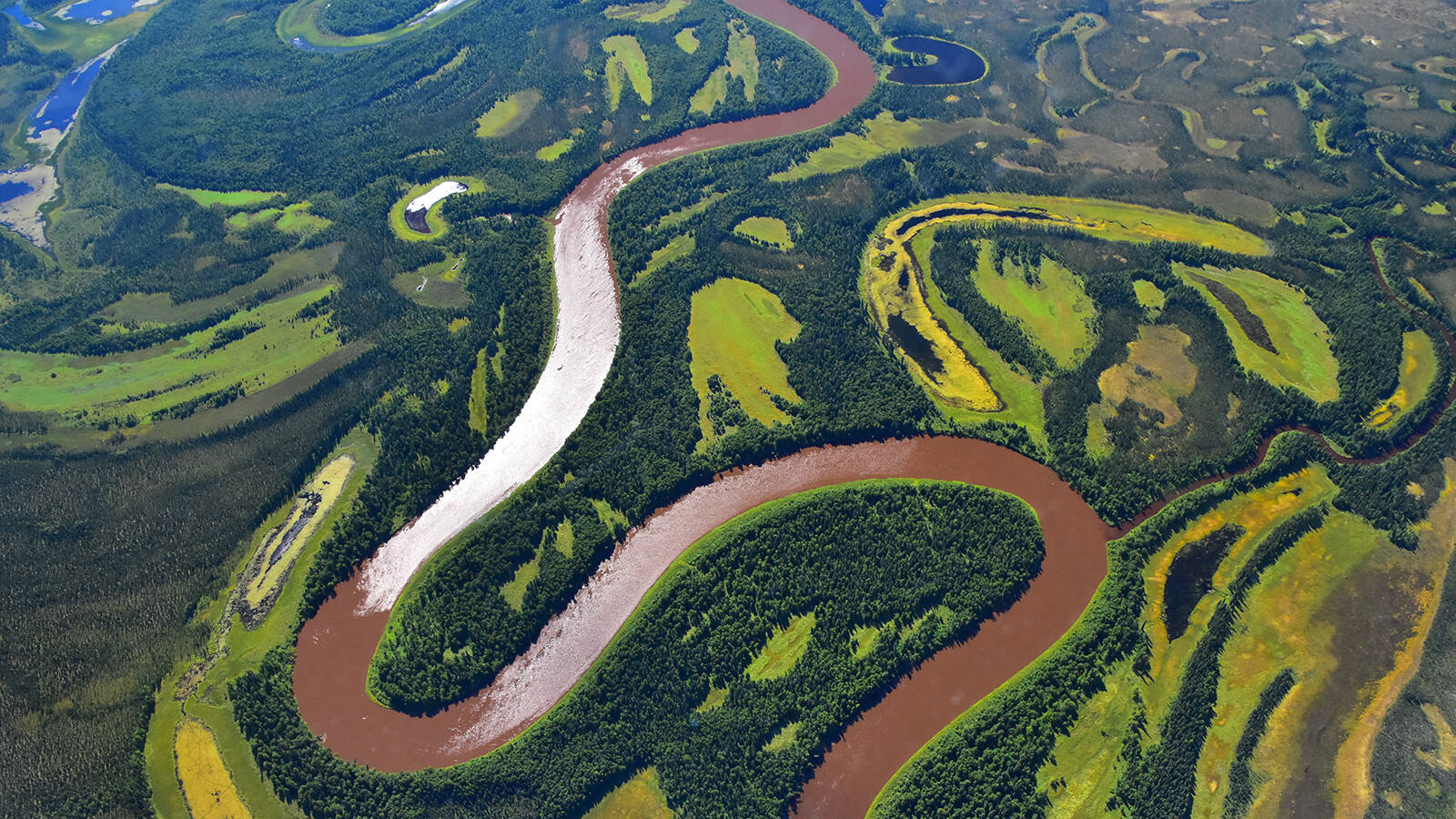 The Kuskokwim River is pictured. (Photo by Peter Griffith/NASA)