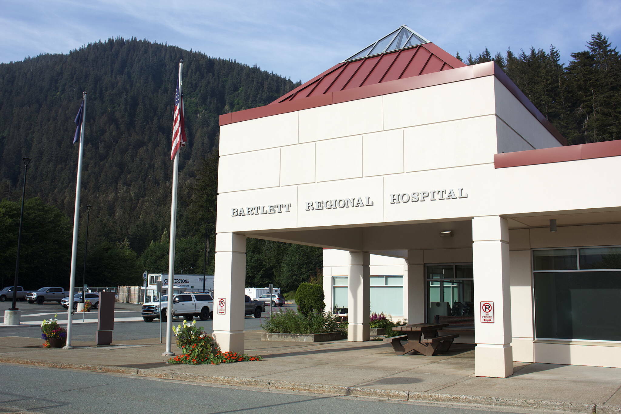 The main entrance at Bartlett Regional Hospital. (Mark Sabbatini / Juneau Empire file photo)