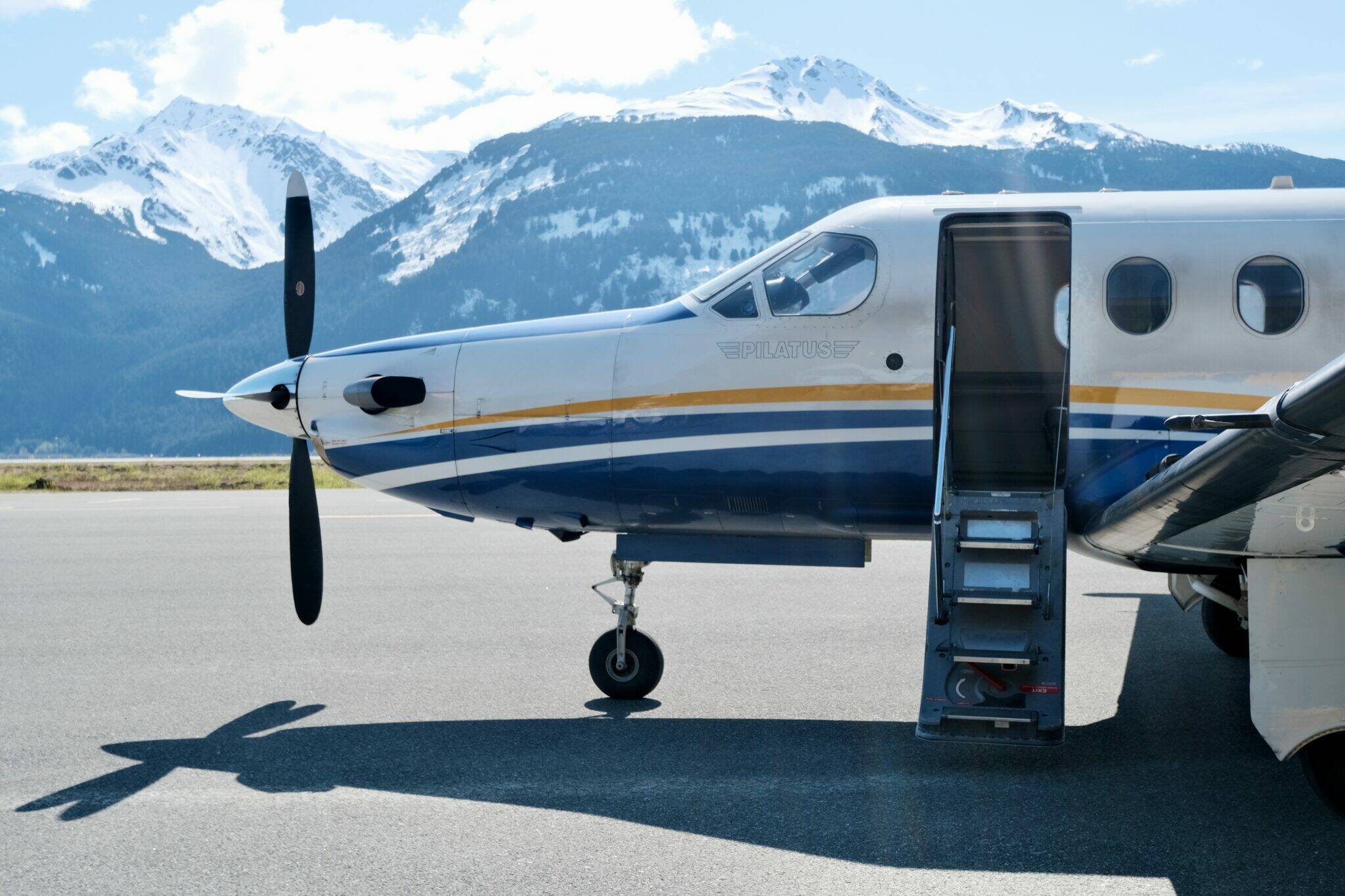 An airplane equipped with instruments to allow for flight in cloudy conditions is ready for passengers at the Haines airport on Thursday. (Claire Stremple/Alaska Beacon)