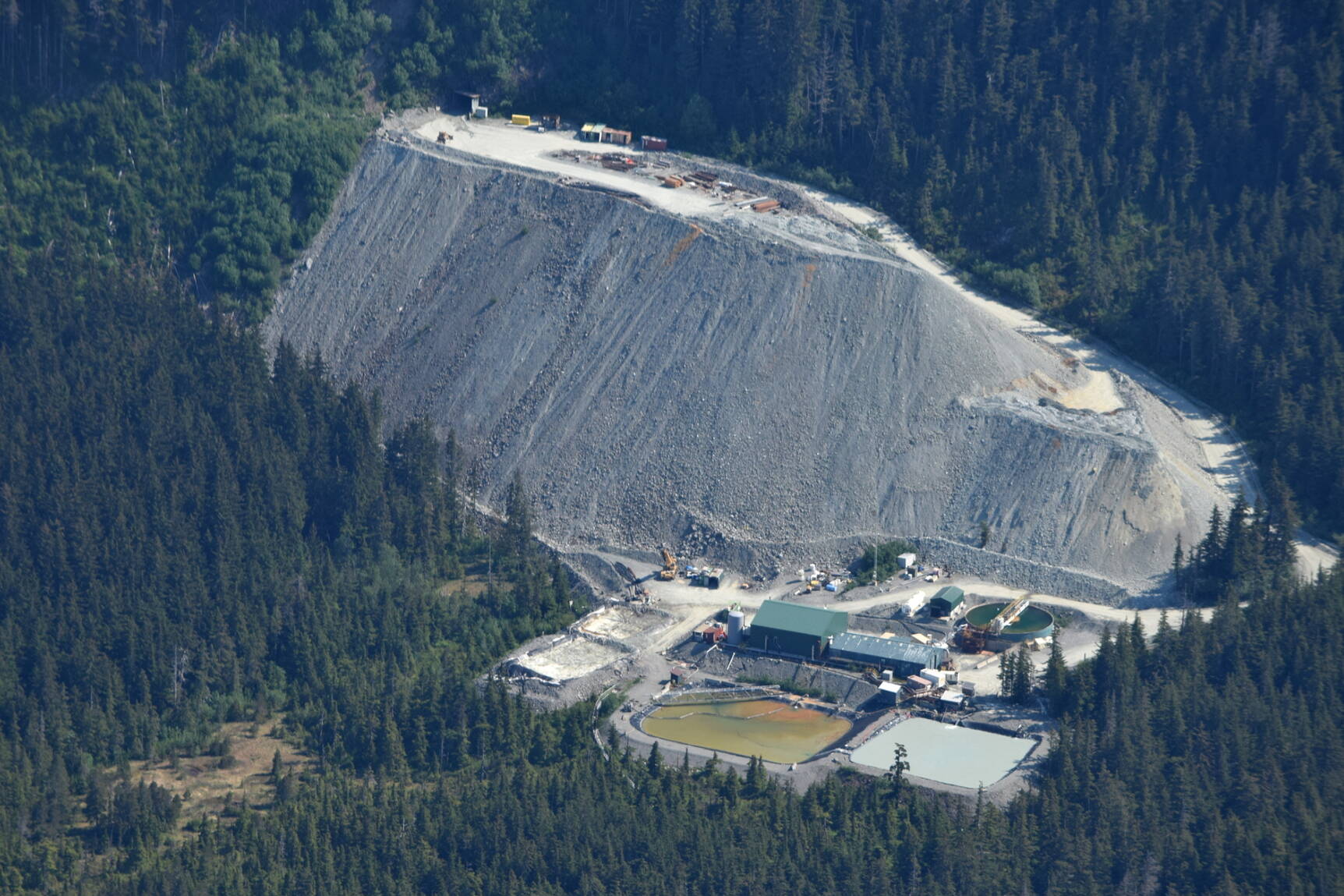 An aerial view of part of Southeast Alaskas Kensington gold mine. (James Brooks via Wikipedia under Creative Commons 2.0)