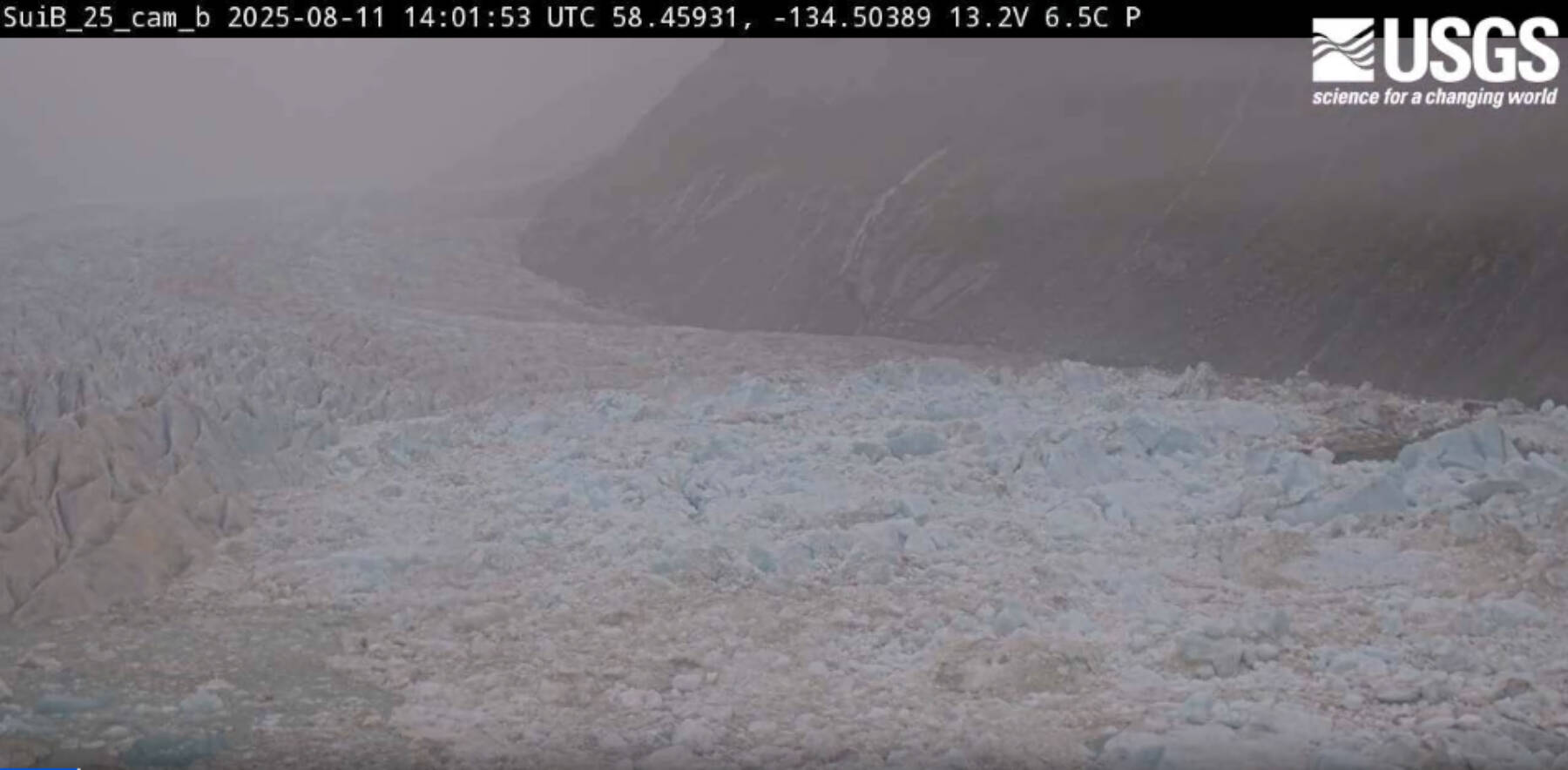 A screenshot from the USGS monitoring location of the basin shows the status of the area as of August 11, 2025.