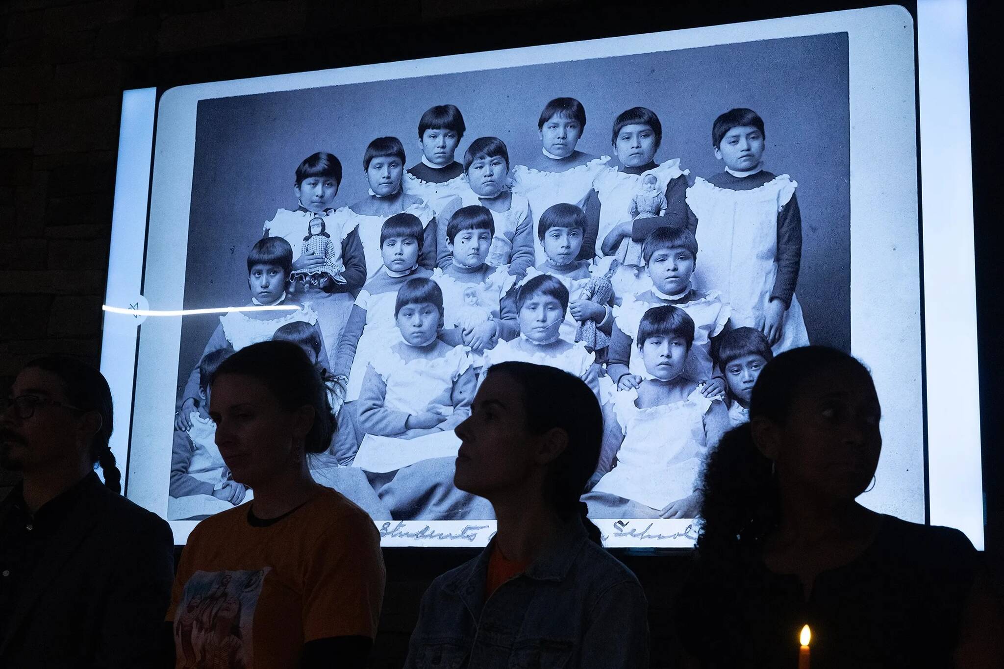 The National Native American Boarding School Healing Coalition held an event and candlelight vigil for the National Day of Remembrance at the Indian Gaming Association in Washington, D.C. on Tuesday Sept. 16, 2025. They honored U.S. Indian boarding school survivors and the children who never returned home. (Credit: Charles Fox for ICT)