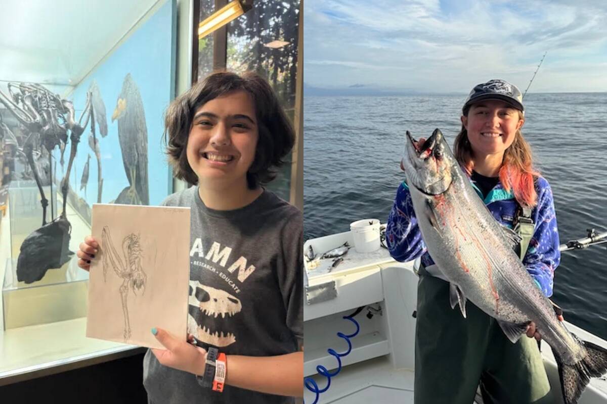 Contributed/UAF 
Xochitl Muñoz (left) is a master’s student in paleontology at UAF; Willa Johnson (right) is pursuing a master’s degree in marine biology in the College of Fisheries and Ocean Sciences.