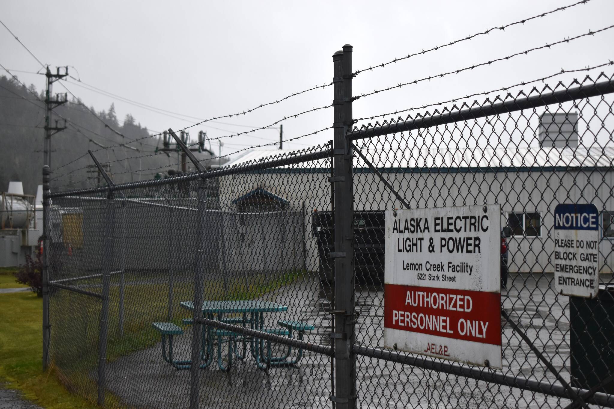 Alaska Electric Light & Power facility in Lemon Creek on Tuesday afternoon. (Mari Kanagy / Juneau Empire)