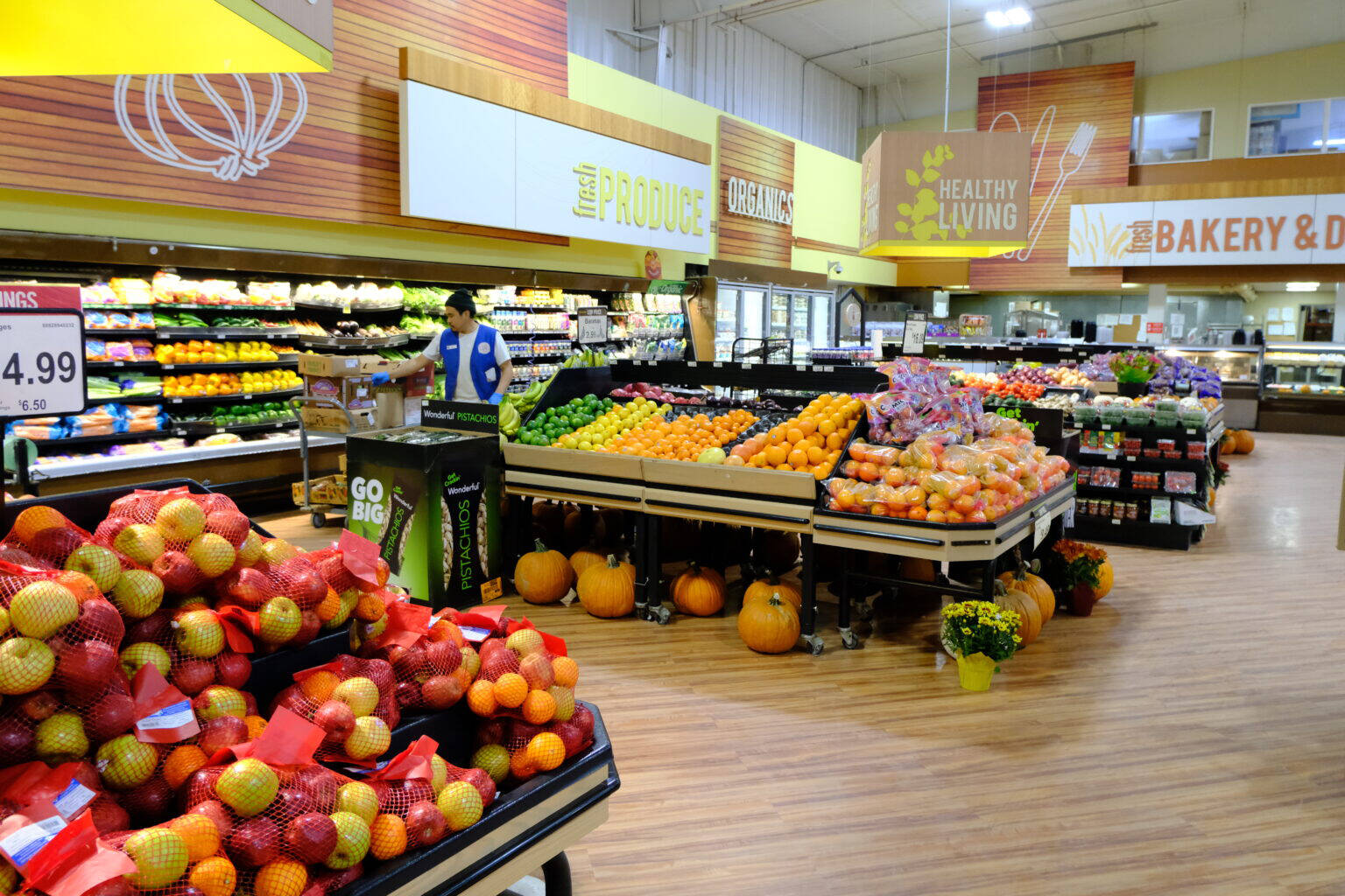 Fresh produce is seen at the Alaska Commercial Company grocery store in Bethel on Oct 15, 2025. (Photo by Corinne Smith/Alaska Beacon)