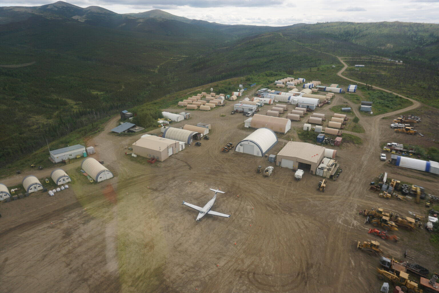 Donlin mine camp, June 23, 2025. (photo by Yereth Rosen/Alaska Beacon)