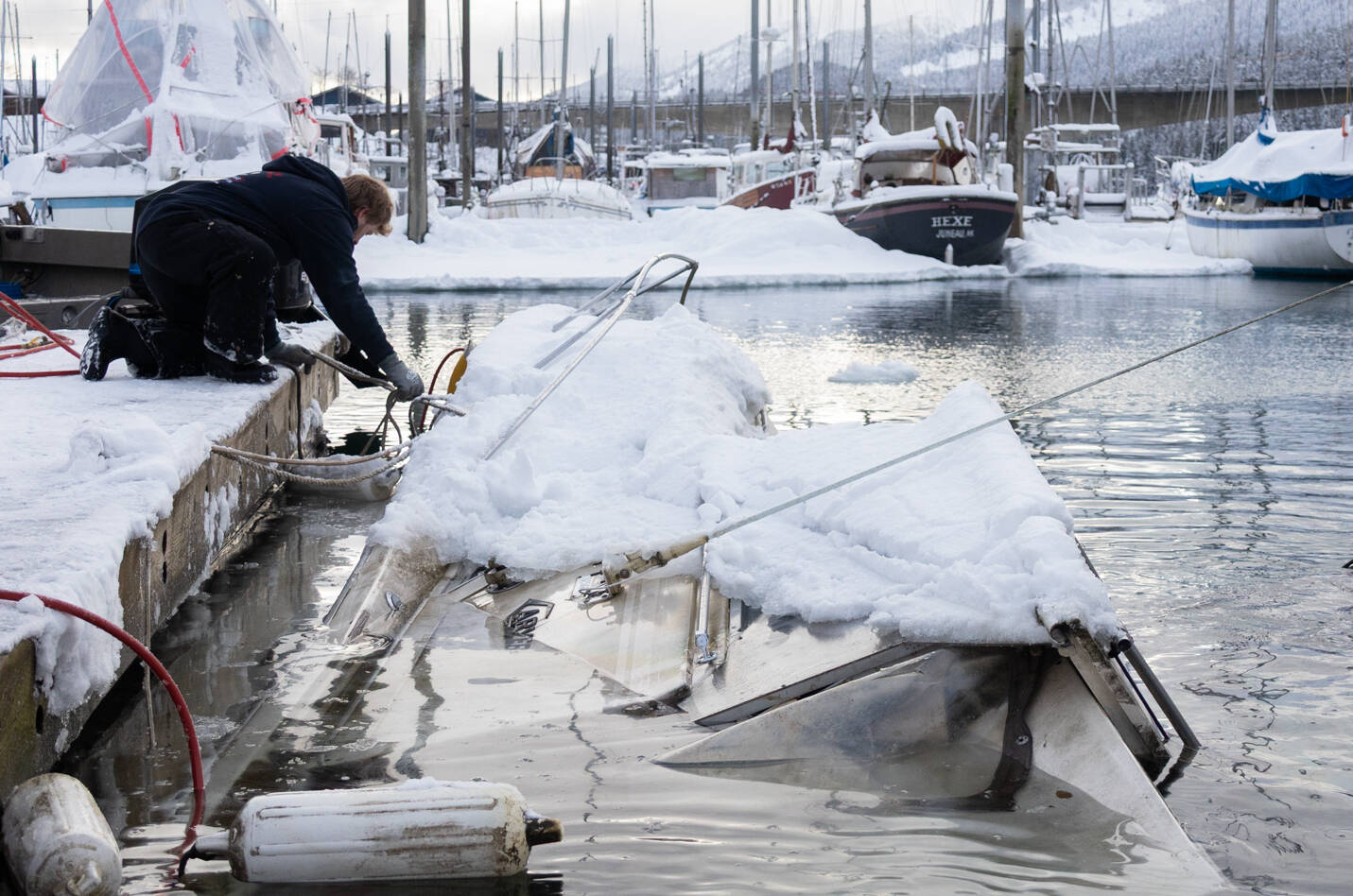 A historic storm in Juneau: 10 sunken boats and what it takes to re-float them
