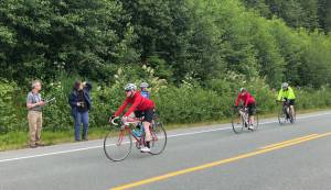 Cyclists ride in the Eagle Beach Bike Relay Race on Saturday. (Courtesy Photo | Suzanne McGee)