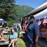 Jason Cornish, pastor at Douglas United Methodist Church, decided not to charge this year at the churchs annual Fourth of July fundraiser cookout. The church instead collected donations toward their food security initiative from those who could afford it, Cornish said. (Kevin Gullufsen | Juneau Empire)
