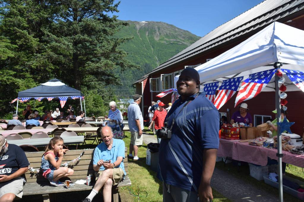 Jason Cornish, pastor at Douglas United Methodist Church, decided not to charge this year at the churchs annual Fourth of July fundraiser cookout. The church instead collected donations toward their food security initiative from those who could afford it, Cornish said. (Kevin Gullufsen | Juneau Empire)