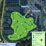 Map of the URECA Disc Golf Course on the University of Alaska Southeast campus. (Map courtesy of Morgan Johnson)
