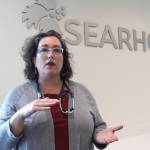 Dr. Cate Buley, the medical director of primary care clinics for the Southeast Alaska Regional Health Consortium (SEARHC), talks about changing policies in the realm of opioid prescriptions. (Alex McCarthy | Juneau Empire)