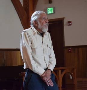 Jack Brandt auditions for a solo at a Midsummer Vocal Festival rehearsal on Saturday. (Kevin Gullufsen | Juneau Empire)