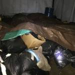 This photo, taken by a neighbor on Cohen Drive, shows the inside of a carport that was used to store dead animals prior to cremation. (Courtesy photo)