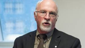 Juneau School District Superintendent Dr. Mark Miller talks about the districts decision on Thursday, Oct. 19, 2017, to send a formal request to the Alaska School Activities Association to consolidate its football, cheer and hockey teams to Juneau-Douglas High School. (Michael Penn | Juneau Empire File)