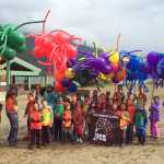 Faith Community School students pose after the Color Run at Sandy Beach on Sept. 12.