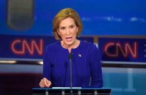 Republican presidential candidate, businesswoman Carly Fiorina, makes a point during the CNN Republican presidential debate at the Ronald Reagan Presidential Library and Museum, Wednesday, Sept. 16, 2015, in Simi Valley, Calif. (AP Photo/Mark J. Terrill)