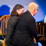 Judy Mitchell is invited to play piano with Pink Martini leader and founder Thomas Lauderdale during their concert at Centennial Hall on Sunday evening.