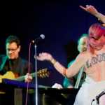 Vocalist Storm Large performs with Pink Martini's nine-member orchestra at Centennial Hall on Sunday evening. The sell-out event was a fundraiser for Juneau Jazz & Classics.