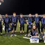 The senior members of the Thunder Mountain High School Falcons football team were honored prior to the start of Friday's game against Nikiski.