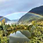 The Mendenhall Glacier is wreathed in rainbows Oct. 1.