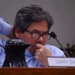 Gary Dalton, a member of the Alaska Permanent Fund Corporation board of trustees, ponders the answer given by a candidate for director on Wednesday, Oct. 7, 2015 in Juneau. Four candidates were interviewed by the trustees.