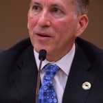Alexander Slivka, a candidate to become director of the Alaska Permanent Fund Corporation, answers questions from the corporation's board of trustees on Wednesday, Oct. 7, 2015 in Juneau.