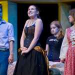 Clare Boily, as Lucille, second from left, rehearses for "Meet Me in St. Louis" with, from left,  Josh Rivers, Lily Deitz and  Molly York at the JDHS auditorium.