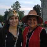 Juneau-Douglas High School junior and Eagle-Wolf Tlingit Sierra Ezzré poses with Haida culture-bearer Carrie Sykes at the July 2015 Inter-Tribal Youth Climate Leadership Conference in West Virginia. Ezzré is one of the interns working on the project.