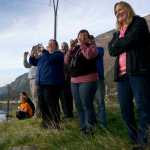 Smiles abound for those lucky enough to view a pod of three orcas touring Gastineau Channel on Wednesday.
