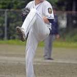 Nathan Klein is shown pitching for Juneau Post 25 against Ketchikan during American Legion Baseball action in July at Adair Kennedy Memorial Park.