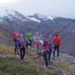 Local runners gather on a mountain ridge above Juneau. Gaining confidence in your running ability can lead to knowledge of local terrain and amazing adventures.