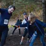 Runners navigate through zombie-infected trails during Sunday's 4th Annual Zombie Run 5K or 1-mile run on the Treadwell Trails at Sandy Beach. The event was a fundraiser for the Harborview Elementary Triathlon Club.