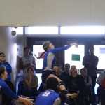 Thunder Mountain senior Abby De Rocher kills a shot last weekend. The Falcons will host the Juneau-Douglas Crimson Bears on Friday for TMHS Senior Appreciation Night at the TM gym. JD will host TM on Saturday for the Crimson Bears' senior night.