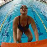 Juneau-Douglas High School junior Sarah Mertz during Crimson Bears swim practice at Augustus Brown Pool on Tuesday.