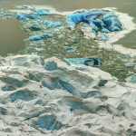 Fresh "shooter" ice at the face of the Mendenhall Glacier.