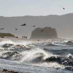 Winds kicked up waves at Eagle Beach on Sunday, Nov. 1.