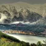 Downtown Juneau as viewed from Douglas Island.