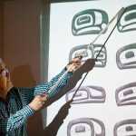 Haida Master Artist Robert Davidson gives a talk about his personal journey of discovery through Haida art and ceremony on Tuesday at the Soboleff Center as part of a lecture series to celebrate Native American Heritage Month. The series is sponsored by the Sealaska Heritage Institute.