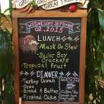 This Sept. 2 photo shows a lunch and dinner menu at a long-term senior care facility in Kotzebue.