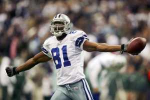 In this Nov. 22, 2007 photo, Dallas Cowboys wide receiver Terrell Owens celebrates after scoring a touchdown  against the New York Jets.