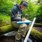 Melanie Kadake was the first high school mentee of Wendy Smythe under the Hydaburg Geoscience Education Program. Today, she is a scientist and the environmental planner for her local tribe. She spends her summers monitoring the health of salmon subsistence streams for her home community of Hydaburg.