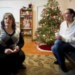 Tamee Martini, left, Saint Vincent de Paul's housing manager, and Tashina Jordan, the on-site manager for the SVDP shelter, are working to improve the holiday for families living at the shelter.