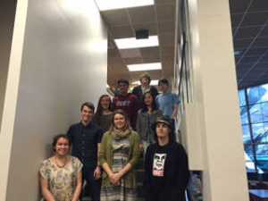 Juneau-Douglas High School recognized 10 students for the month of December during a luncheon. Cristina Arehart, Thomas Kappler, Toma Kimlinger, Emme McDonald, Joseph Matthews, ZoZa Oberle, James "Nick" Parise, Elijah Rodriguez and Soren Thompson. Claire Jardell not pictured.