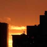 Abstract sunset, downtown Seattle.